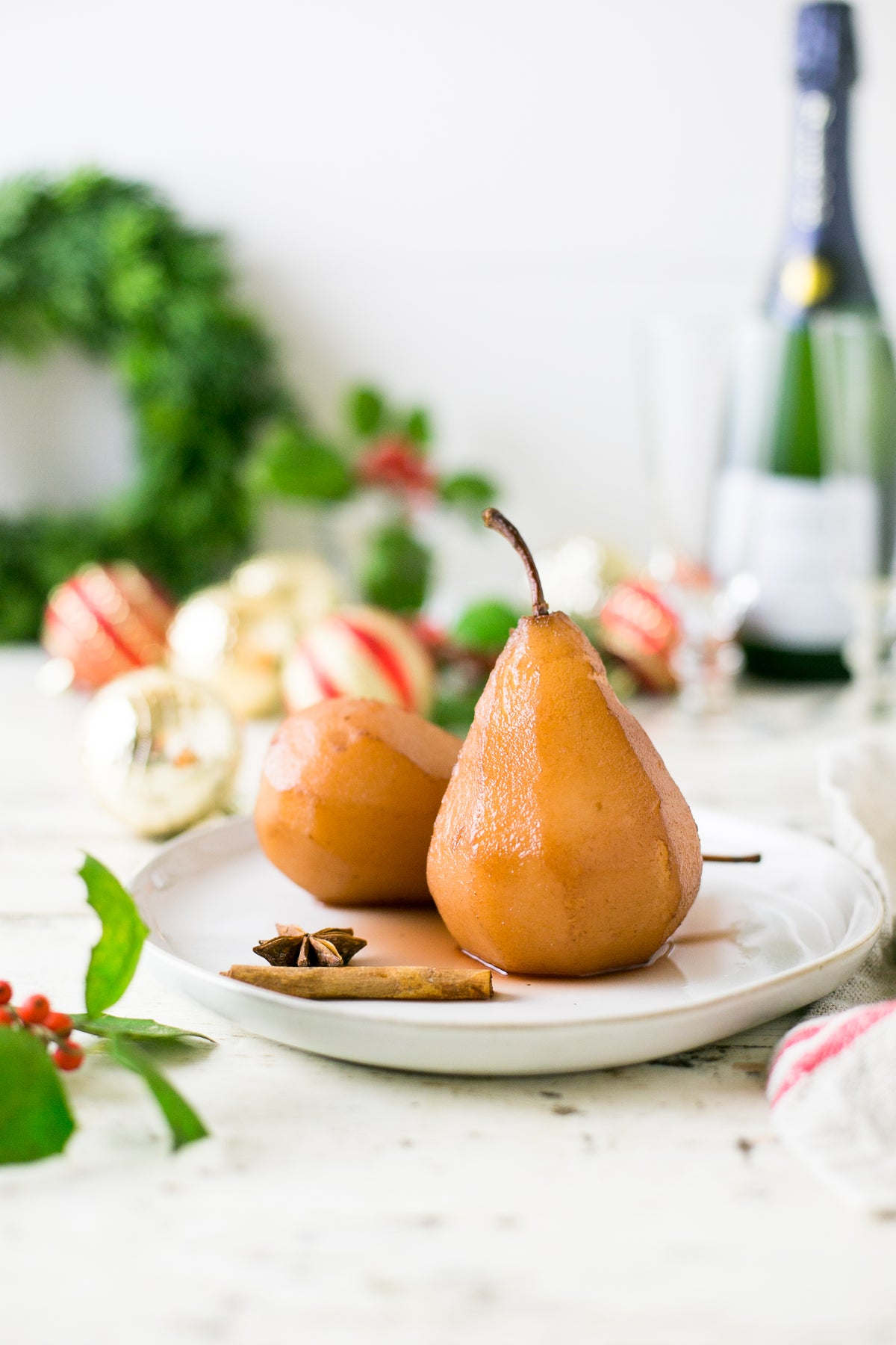 Drunken Poached Pears