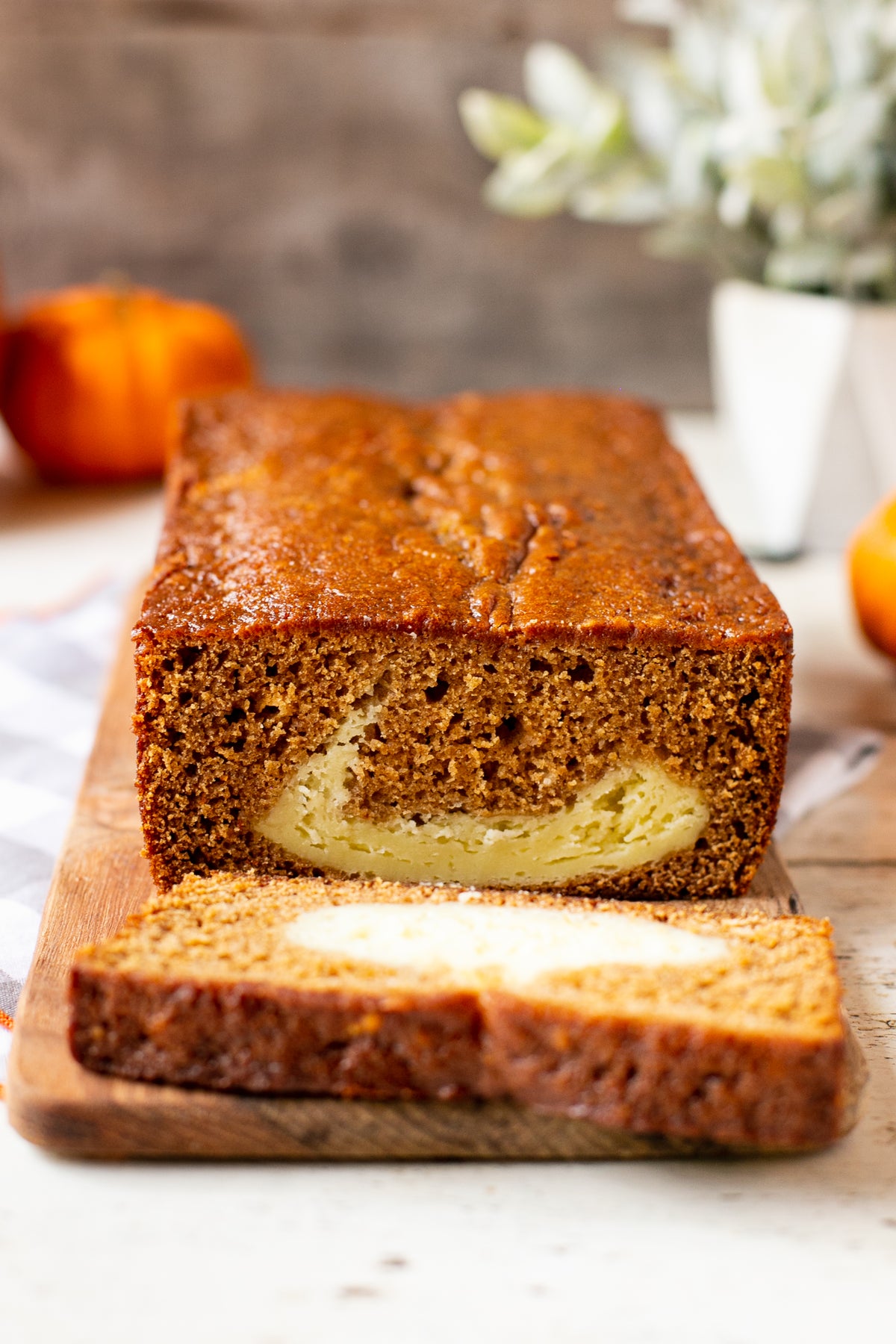 Pumpkin Butter Bread with Cream Cheese Filling