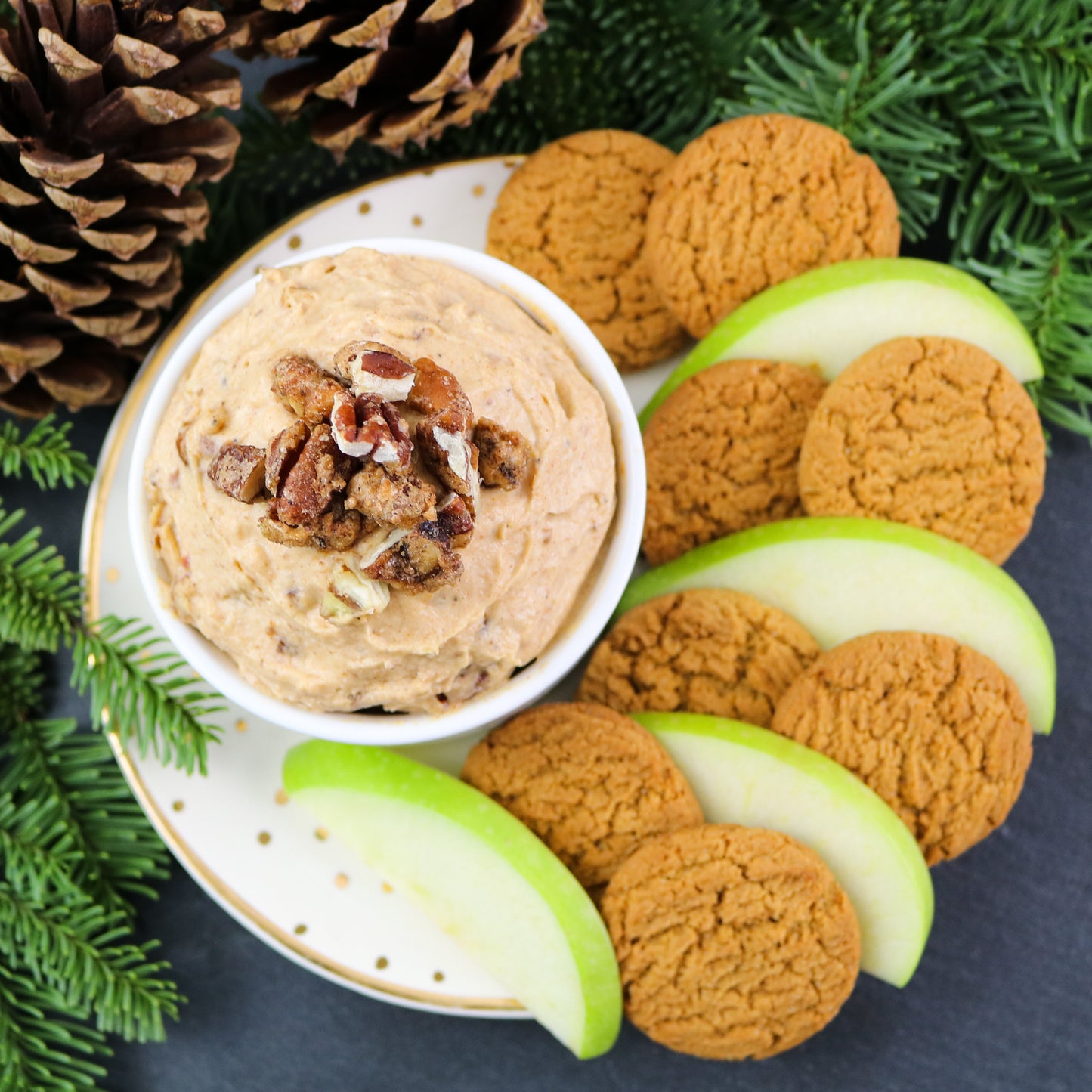 Pumpkin Butter Spread topped with Chopped Walnuts