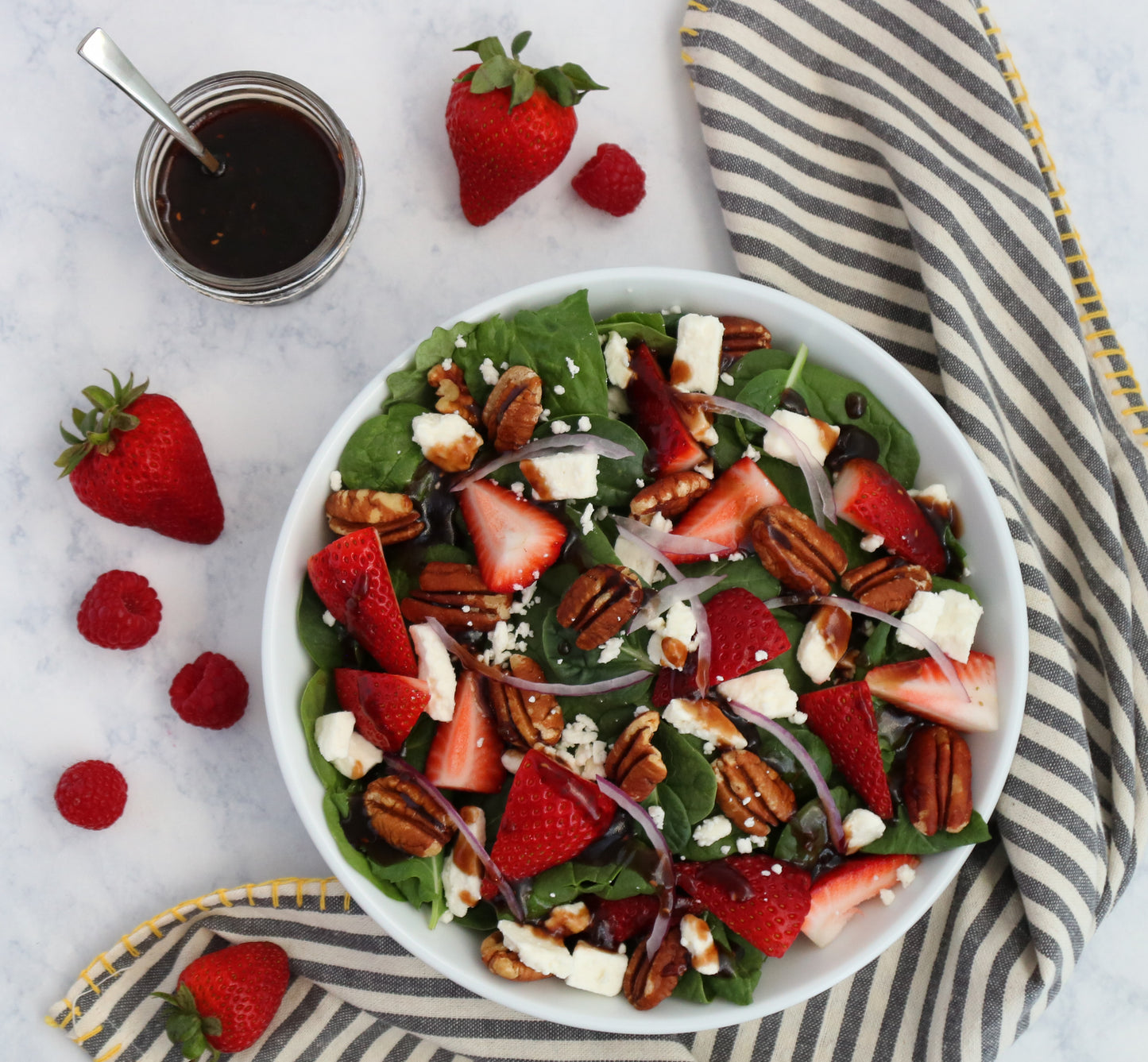 Raspberry Jalapeno Jam Vinaigrette Salad