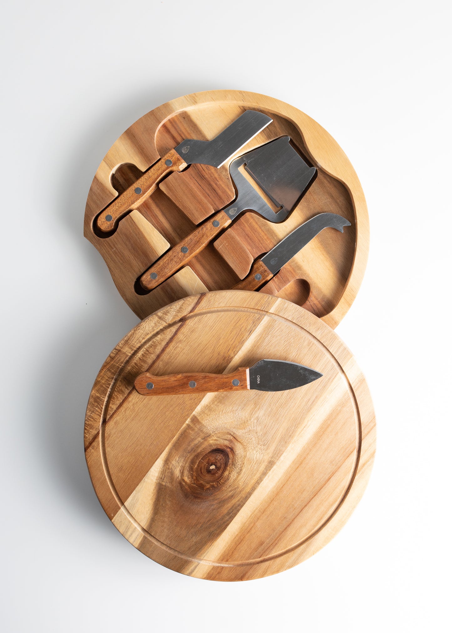 Light Wood Cheese Board Gift Set