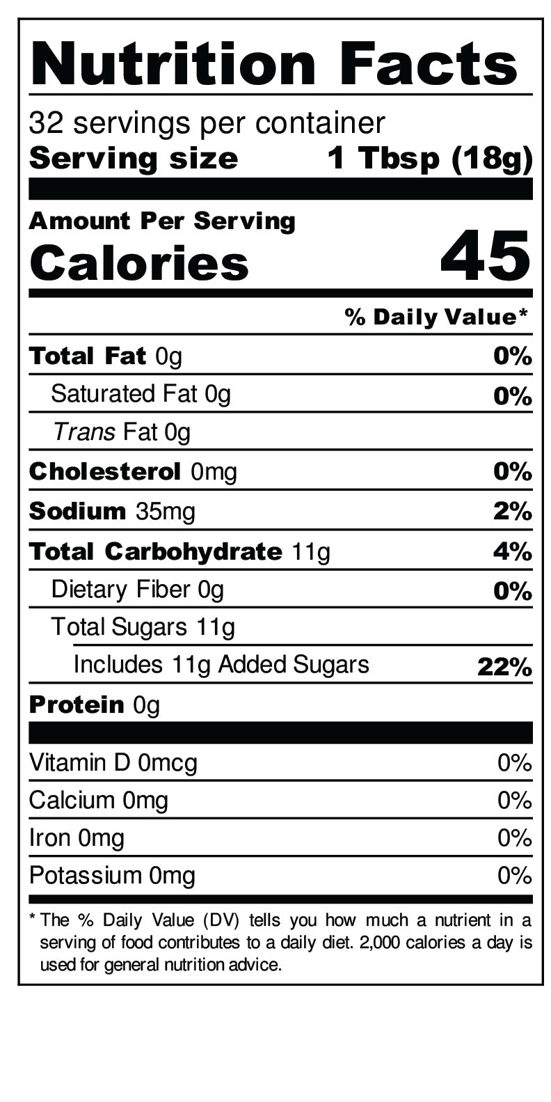 Strawberry Jalapeno Nutrition Facts