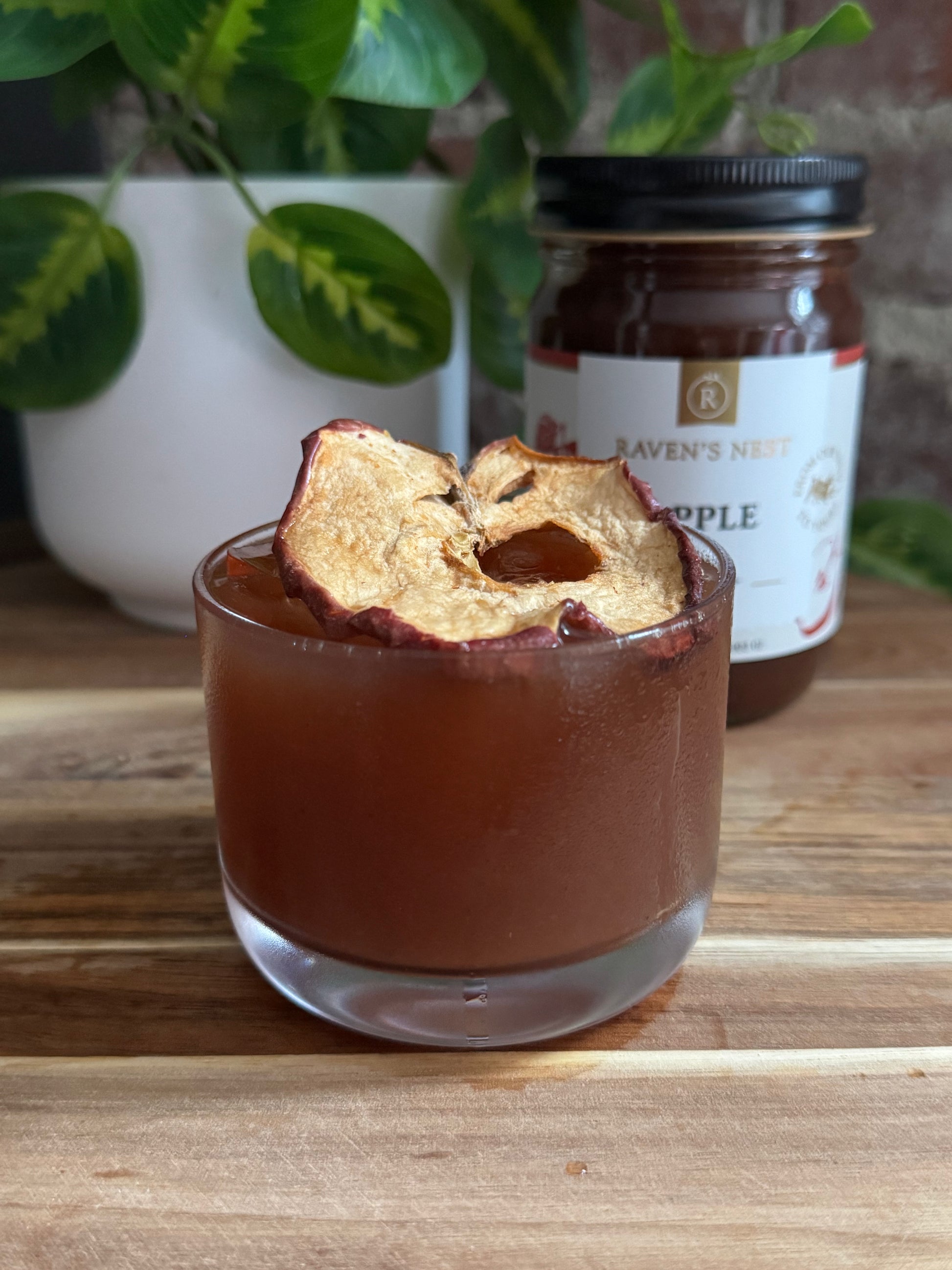 Make a fall-inspired Apple Butter Old Fashioned with Raven’s Nest Apple Butter, bourbon, brown sugar simple syrup, orange bitters, and black walnut bitters.