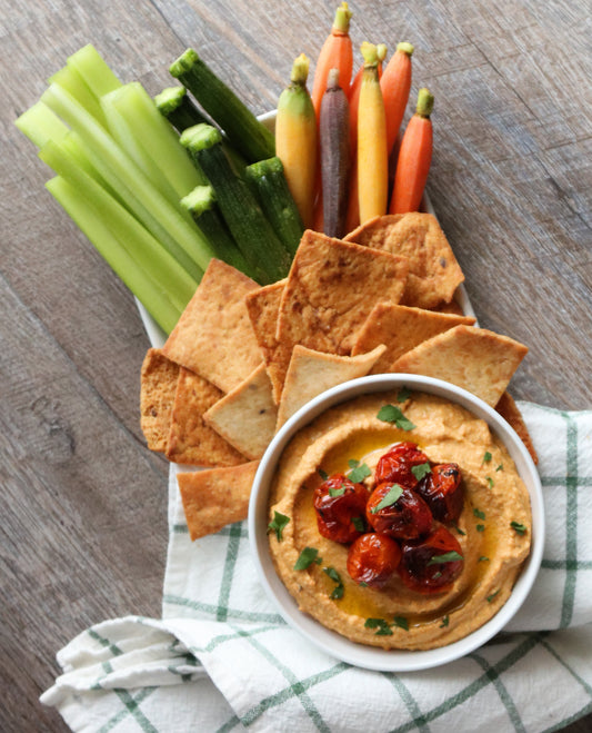 Garden Party Roasted Cherry Tomato Hummus