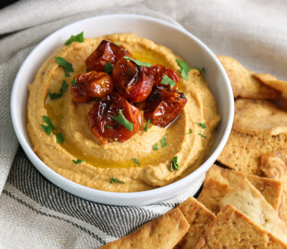 Garden Party Roasted Cherry Tomato Hummus