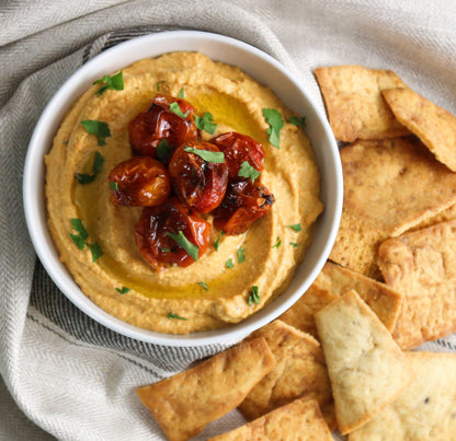 Garden Party Roasted Cherry Tomato Hummus