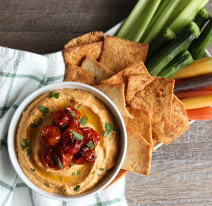 Garden Party Roasted Cherry Tomato Hummus
