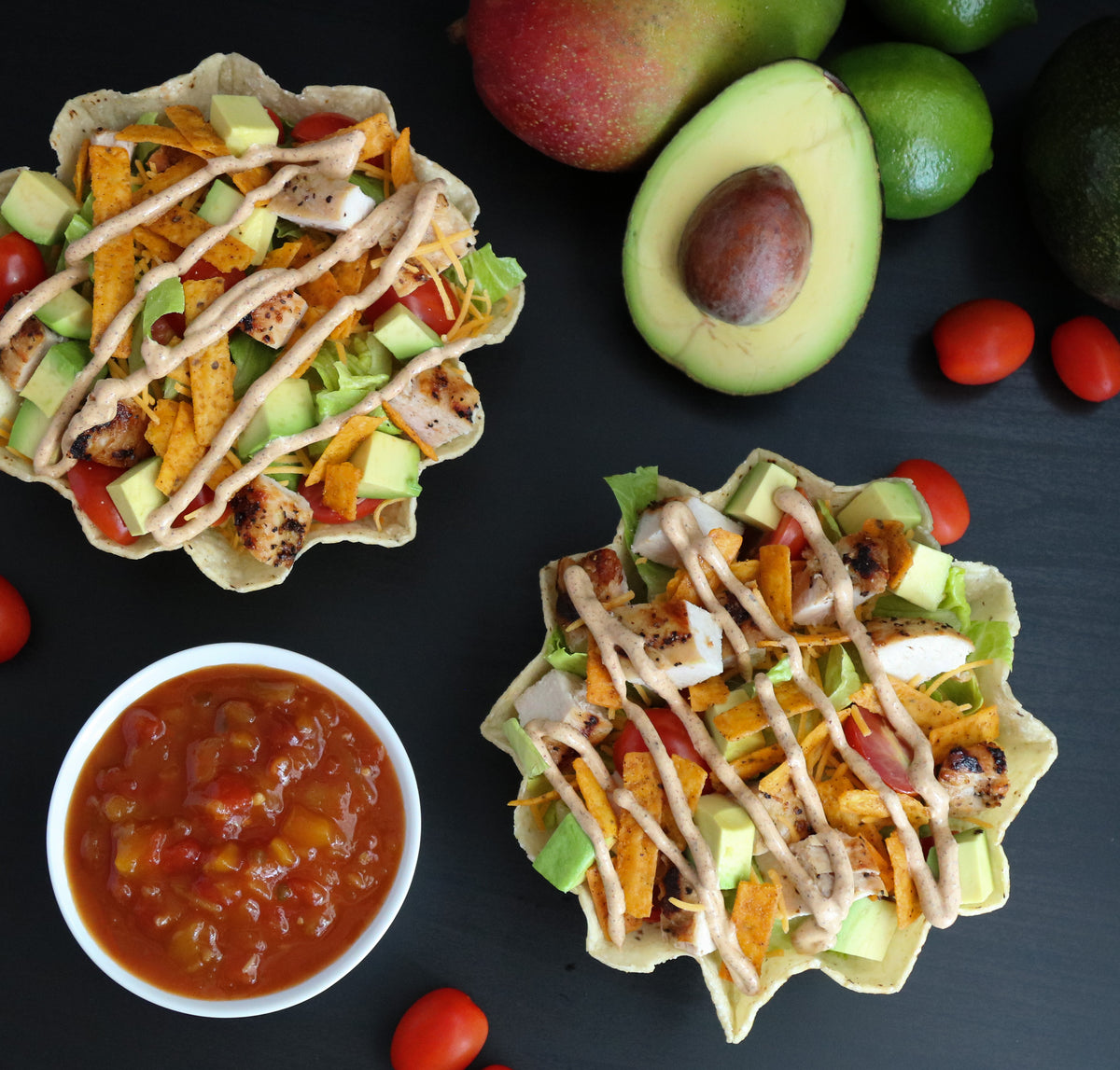 Grilled Chicken Taco Salad with Chili Grande Dressing