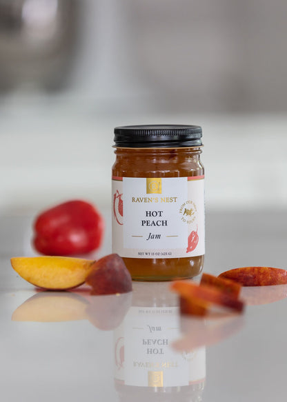 Hot Peach Jam - 15 oz.