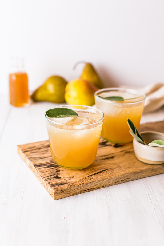 Pear Cider Bourbon Cocktail