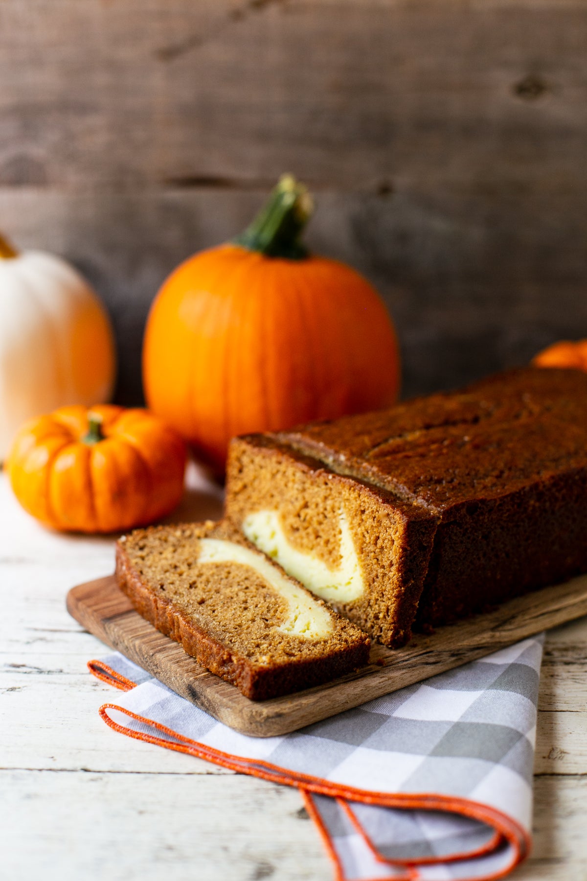 Pumpkin Butter Bread with Cream Cheese Filling