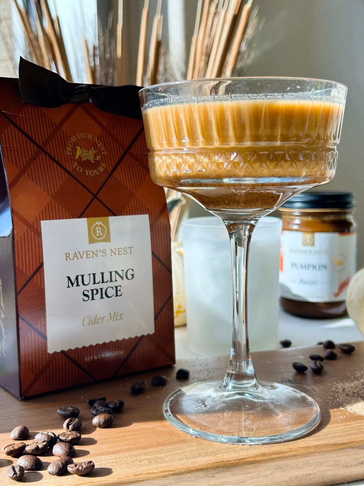 Mulling Spice Gourmet Cider Mix Gift Box and Seasonal Mocktail with Coffee