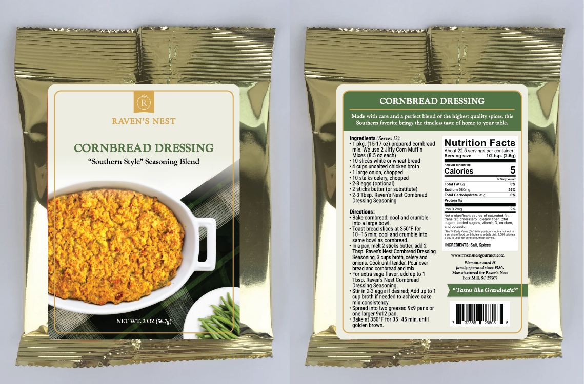 Raven's Nest Cornbread Dressing Seasoning