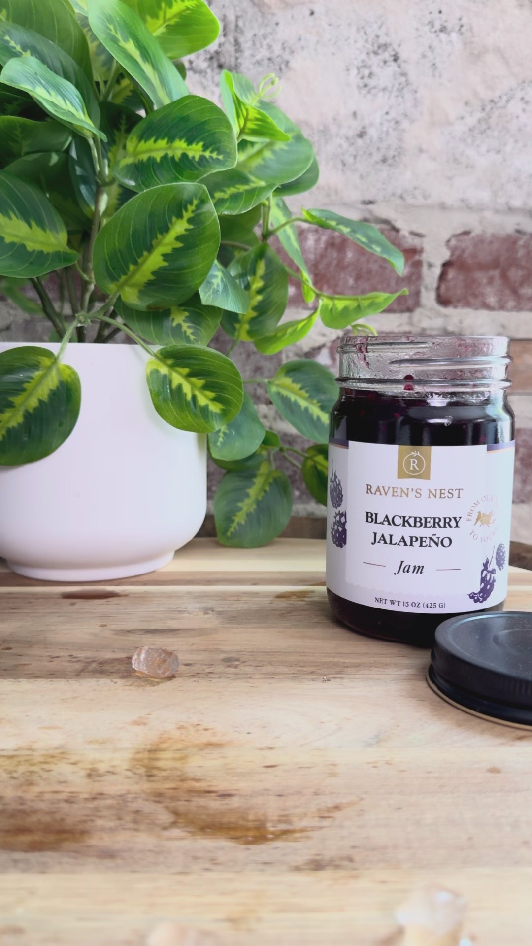 Give a Southern classic a spicy twist with this Blackberry Jalapeño Mint Julep featuring Raven’s Nest Blackberry Jalapeño Jam, fresh mint, blackberries, whiskey, and lemon.