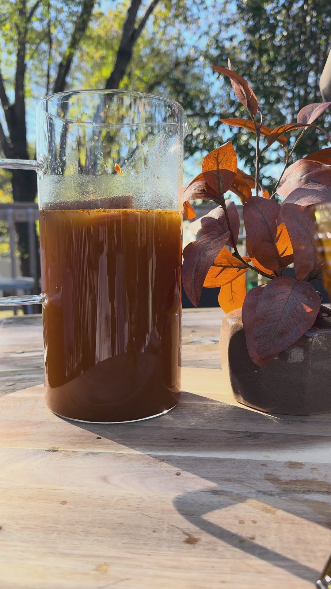Serve festive Thanksgiving Sangria with Raven’s Nest Pumpkin Butter, Sauvignon Blanc, apple cider, peach brandy, maple syrup, and ginger beer.