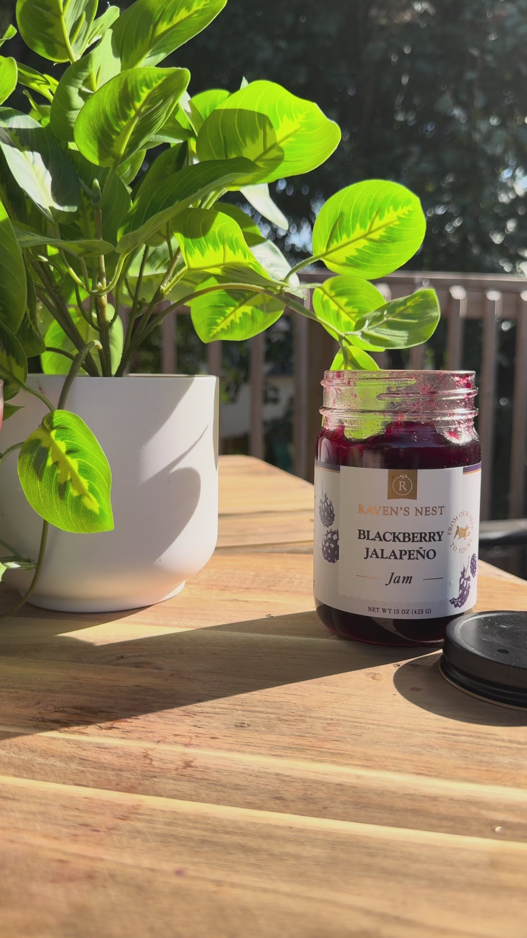 Try a Blackberry Bee’s Knees with Raven’s Nest Blackberry Jalapeño Jam, honey syrup, fresh lemon juice, and gin for a sweet, tart cocktail with a hint of heat.