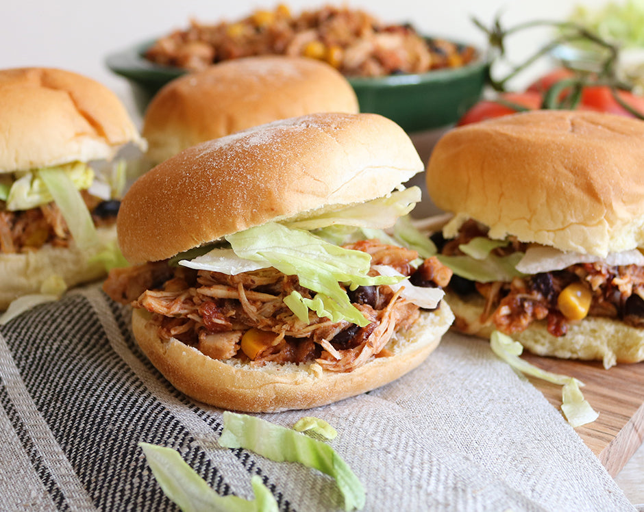 black bean chicken burgers made with ravens nest chili grande seasoning and black bean salsa